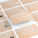 Grungy Coral Inflated Damask Pattern - Premium Protective Decal Skin-Kit for the Apple Credit Card