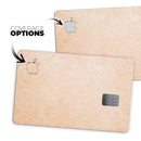 Grungy Coral Inflated Damask Pattern - Premium Protective Decal Skin-Kit for the Apple Credit Card