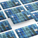 Grungy Dark Blue Washed Wood - Premium Protective Decal Skin-Kit for the Apple Credit Card