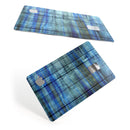 Grungy Dark Blue Washed Wood - Premium Protective Decal Skin-Kit for the Apple Credit Card