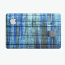Grungy Dark Blue Washed Wood - Premium Protective Decal Skin-Kit for the Apple Credit Card