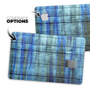 Grungy Dark Blue Washed Wood - Premium Protective Decal Skin-Kit for the Apple Credit Card