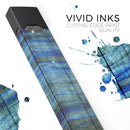 Grungy Dark Blue Washed Wood - Premium Decal Protective Skin-Wrap Sticker compatible with the Juul Labs vaping device