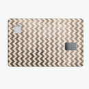 Grungy Faded Horizontal Chevron Pattern - Premium Protective Decal Skin-Kit for the Apple Credit Card