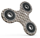 Grungy Faded Horizontal Chevron Pattern Full-Body Fidget Spinner Skin-Kit