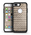 Grungy Faded Horizontal Chevron Pattern - iPhone 7 or 7 Plus Commuter Case Skin Kit