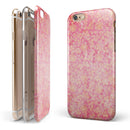 Grungy Floral Pattern Over Scratched Pink iPhone 6/6s or 6/6s Plus 2-Piece Hybrid INK-Fuzed Case