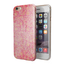 Grungy Floral Pattern Over Scratched Pink iPhone 6/6s or 6/6s Plus 2-Piece Hybrid INK-Fuzed Case
