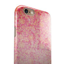 Grungy Floral Pattern Over Scratched Pink iPhone 6/6s or 6/6s Plus 2-Piece Hybrid INK-Fuzed Case