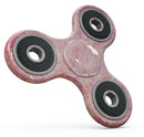 Grungy Floral Pattern Over Scratched Pink Full-Body Fidget Spinner Skin-Kit