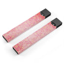Grungy Floral Pattern Over Scratched Pink - Premium Decal Protective Skin-Wrap Sticker compatible with the Juul Labs vaping device