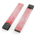 Grungy Floral Pattern Over Scratched Pink - Premium Decal Protective Skin-Wrap Sticker compatible with the Juul Labs vaping device