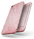 Grungy Floral Pattern Over Scratched Pink - Skin-kit for the iPhone 8 or 8 Plus