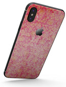 Grungy Floral Pattern Over Scratched Pink - iPhone X Skin-Kit