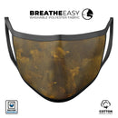 Grungy Golden Fog V1 - Made in USA Mouth Cover Unisex Anti-Dust Cotton Blend Reusable & Washable Face Mask with Adjustable Sizing for Adult or Child