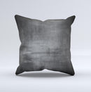 Grungy Gray Panel ink-Fuzed Decorative Throw Pillow