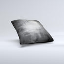 Grungy Gray Panel ink-Fuzed Decorative Throw Pillow