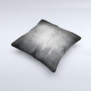 Grungy Gray Panel ink-Fuzed Decorative Throw Pillow
