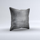 Grungy Gray Panel ink-Fuzed Decorative Throw Pillow