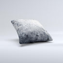 Grungy Gray Textured Surface ink-Fuzed Decorative Throw Pillow