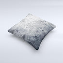 Grungy Gray Textured Surface ink-Fuzed Decorative Throw Pillow