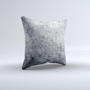 Grungy Gray Textured Surface ink-Fuzed Decorative Throw Pillow