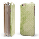 Grungy Green Faded Damask Pattern  iPhone 6/6s or 6/6s Plus 2-Piece Hybrid INK-Fuzed Case