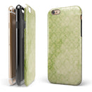 Grungy Green Faded Damask Pattern  iPhone 6/6s or 6/6s Plus 2-Piece Hybrid INK-Fuzed Case