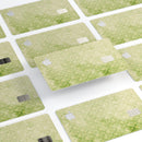 Grungy Green Faded Damask Pattern  - Premium Protective Decal Skin-Kit for the Apple Credit Card