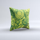 Grungy Green Messy Pattern V2 ink-Fuzed Decorative Throw Pillow