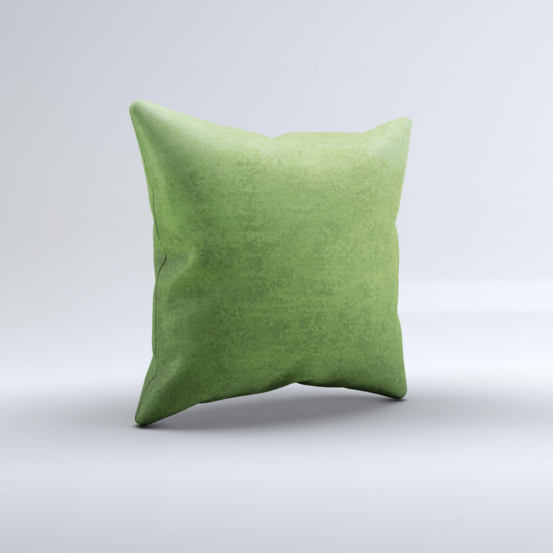 Grungy Green Surface ink-Fuzed Decorative Throw Pillow