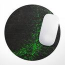 Grungy Green and Black Wood Surface// WaterProof Rubber Foam Backed Anti-Slip Mouse Pad for Home Work Office or Gaming Computer Desk