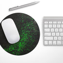 Grungy Green and Black Wood Surface// WaterProof Rubber Foam Backed Anti-Slip Mouse Pad for Home Work Office or Gaming Computer Desk