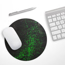 Grungy Green and Black Wood Surface// WaterProof Rubber Foam Backed Anti-Slip Mouse Pad for Home Work Office or Gaming Computer Desk