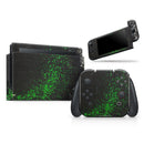 Grungy Green and Black Wood Surface // Skin Decal Wrap Kit for Nintendo Switch Console & Dock, Joy-Cons, Pro Controller, Lite, 3DS XL, 2DS XL, DSi, or Wii - Vinyl Skin Wrap for Nintendo Switch 2, OLED, Lite, Pro Controller, Wii & Classic Handhelds