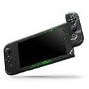 Grungy Green and Black Wood Surface // Skin Decal Wrap Kit for Nintendo Switch Console & Dock, Joy-Cons, Pro Controller, Lite, 3DS XL, 2DS XL, DSi, or Wii - Vinyl Skin Wrap for Nintendo Switch 2, OLED, Lite, Pro Controller, Wii & Classic Handhelds