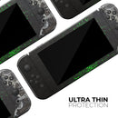 Grungy Green and Black Wood Surface // Skin Decal Wrap Kit for Nintendo Switch Console & Dock, Joy-Cons, Pro Controller, Lite, 3DS XL, 2DS XL, DSi, or Wii - Vinyl Skin Wrap for Nintendo Switch 2, OLED, Lite, Pro Controller, Wii & Classic Handhelds