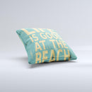 Grungy Life Is Good At The Beach Ink-Fuzed Decorative Throw Pillow
