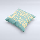 Grungy Life Is Good At The Beach Ink-Fuzed Decorative Throw Pillow
