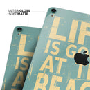 Grungy Life Is Good At The Beach - Full Body Skin Decal for the Apple iPad Pro 12.9", 11", 10.5", 9.7", Air or Mini (All Models Available)
