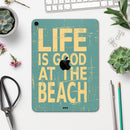 Grungy Life Is Good At The Beach - Full Body Skin Decal for the Apple iPad Pro 12.9", 11", 10.5", 9.7", Air or Mini (All Models Available)