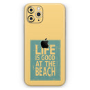 Grungy Life Is Good At The Beach  - Protective Skin Wrap & Decal – Compatible with iPhone SE to iPhone 17 Pro Max (All Models)