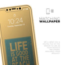 Grungy Life Is Good At The Beach  - Protective Skin Wrap & Decal – Compatible with iPhone SE to iPhone 17 Pro Max (All Models)