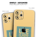 Grungy Life Is Good At The Beach  - Protective Skin Wrap & Decal – Compatible with iPhone SE to iPhone 17 Pro Max (All Models)