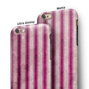 Grungy Magenta and Pink Vertical Stripes iPhone 6/6s or 6/6s Plus 2-Piece Hybrid INK-Fuzed Case