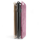 Grungy Magenta and Pink Vertical Stripes iPhone 6/6s or 6/6s Plus 2-Piece Hybrid INK-Fuzed Case
