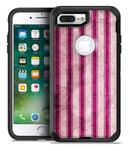 Grungy Magenta and Pink Vertical Stripes - iPhone 7 Plus/8 Plus OtterBox Case & Skin Kits