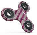 Grungy Magenta and Pink Vertical Stripes Full-Body Fidget Spinner Skin-Kit