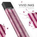 Grungy Magenta and Pink Vertical Stripes - Premium Decal Protective Skin-Wrap Sticker compatible with the Juul Labs vaping device