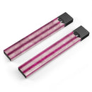 Grungy Magenta and Pink Vertical Stripes - Premium Decal Protective Skin-Wrap Sticker compatible with the Juul Labs vaping device